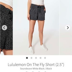 Lululemon |On The Fly SoundwaveBlack shorts size 6